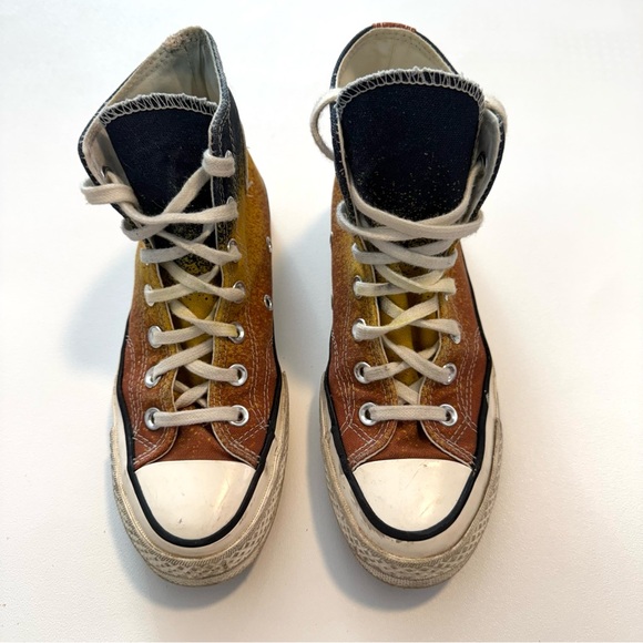 Converse Scatter Dye Sunset Dreams High-Top Sneakers Blue Orange Kids Size 3.5 - Picture 2 of 10